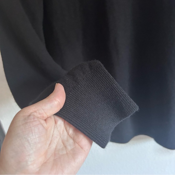 J. Crew Men’s Sz Large 100% Cashmere Collared Polo Sweater Black Long Sleeves - Picture 9 of 9